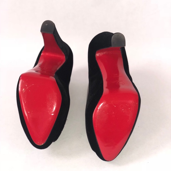 Christian Louboutin, Black Velvet, Lady Peep - Picture 4 of 4